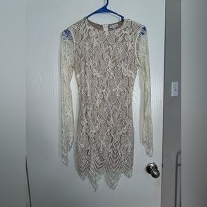 Nordstrom, lace long sleeve mini dress. XS.